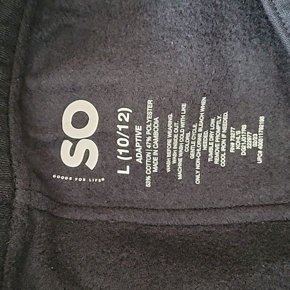 SO Adaptive Favorite  Fleece Girls Jogger Pants L(10/12), Bluish Black, NWT - Picture 7 of 9